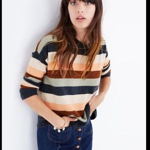 MADEWELL Retro Pullover Sweater in Elmwood Stripe